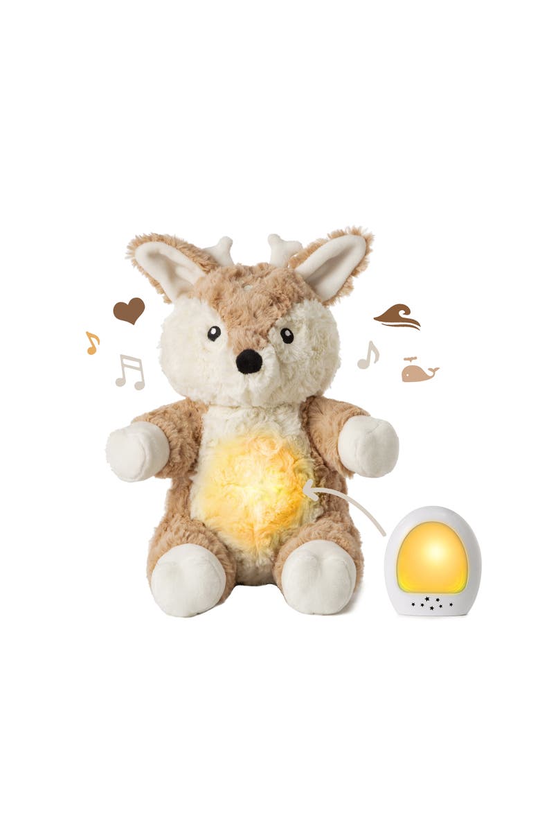 Cloud B Love Light Buddies - Rechargeable Plush Nightlight & Sound Soother for Baby Sleep, Main, color, Finley The Fawn