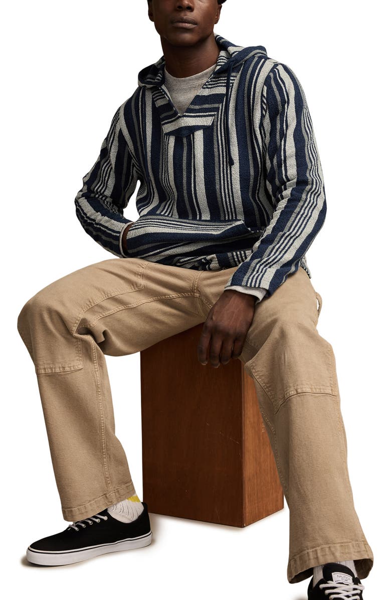 Lucky Brand Baja Stripe Cotton Hoodie, Alternate, color,