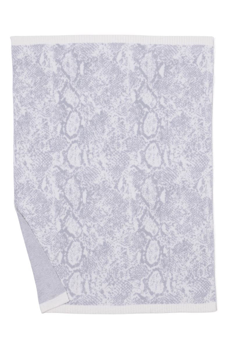 Barefoot Dreams<sup
®</sup
CozyChic<sup
®</sup
Python Print Throw Blanket, Alternate, color, Pearl/ Ocean