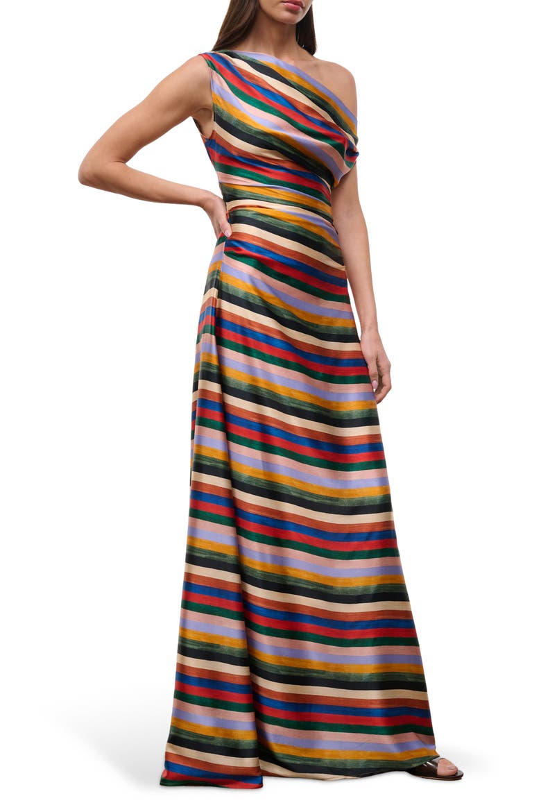 Phare Silk Blend Maxi Dress, Alternate, color, ARTIST STRIPE
