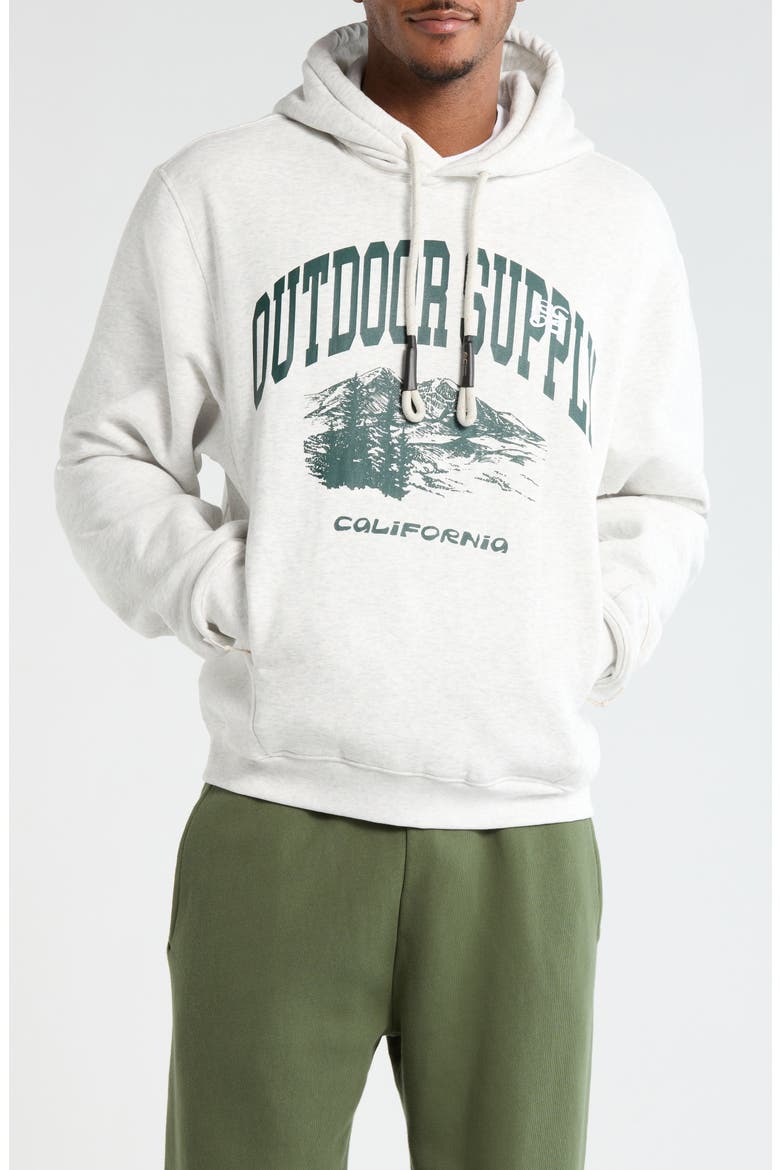 Gender Inclusive Logo Graphic Hoodie, Main, color, HEATHER GREY