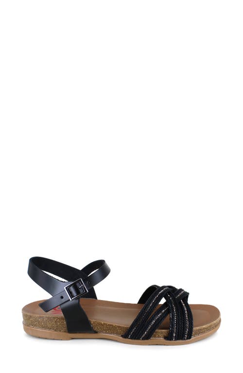 National Comfort Porto Sandal In Black Leather