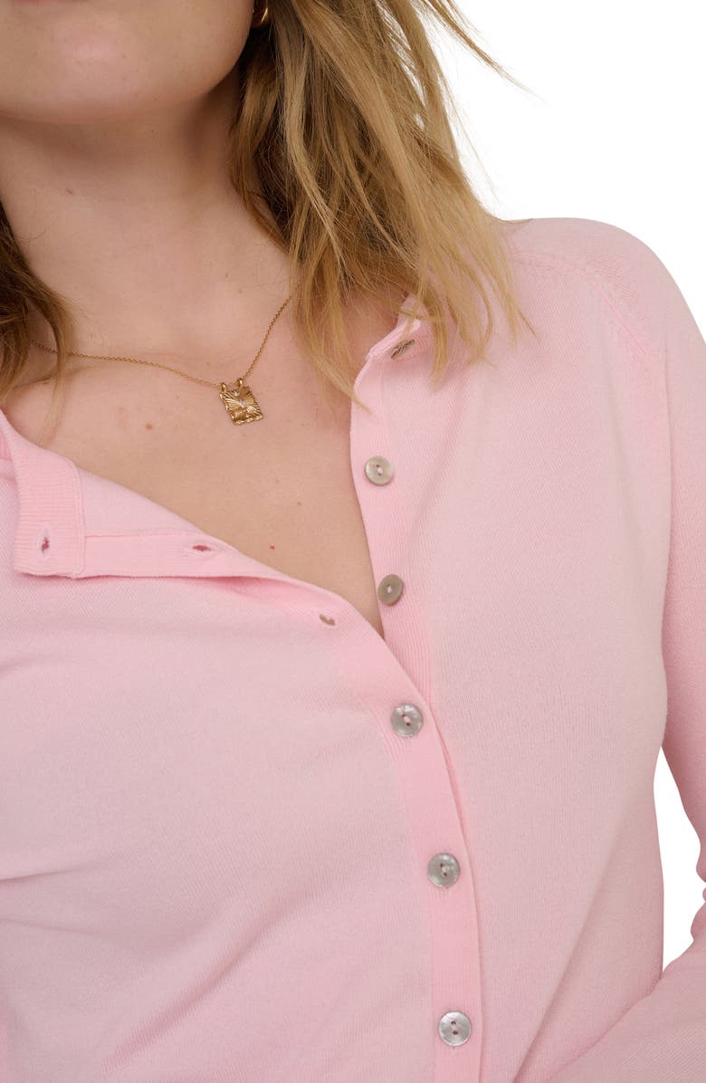 Nobody's Child Essential Crewneck Cardigan, Alternate, color, Pink