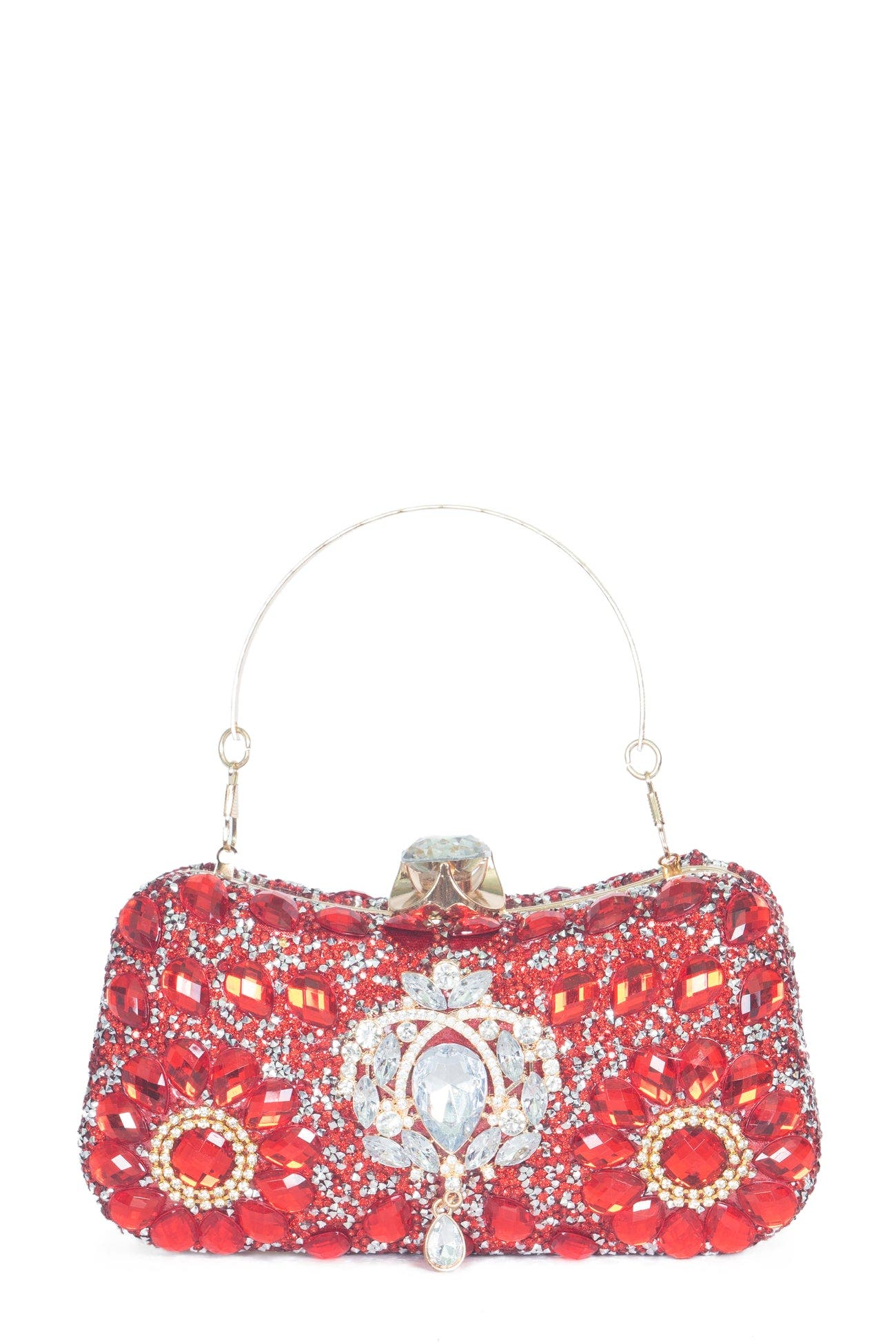 Elegant Clutch, Alternate, color, RED