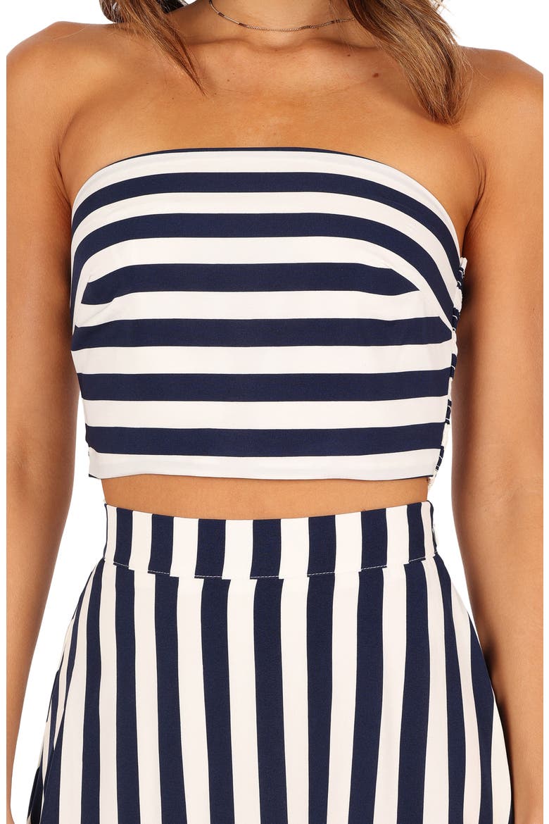 Elijah Stripe Tube Top & Maxi Skirt Set, Alternate, color, NAVY/ WHITE