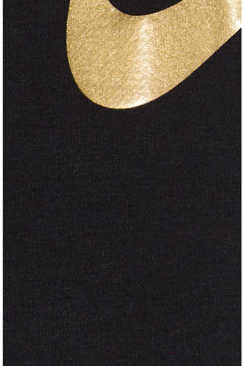 Kids' Club Logo Joggers, Alternate, color, BLACK/METALLIC GOLD