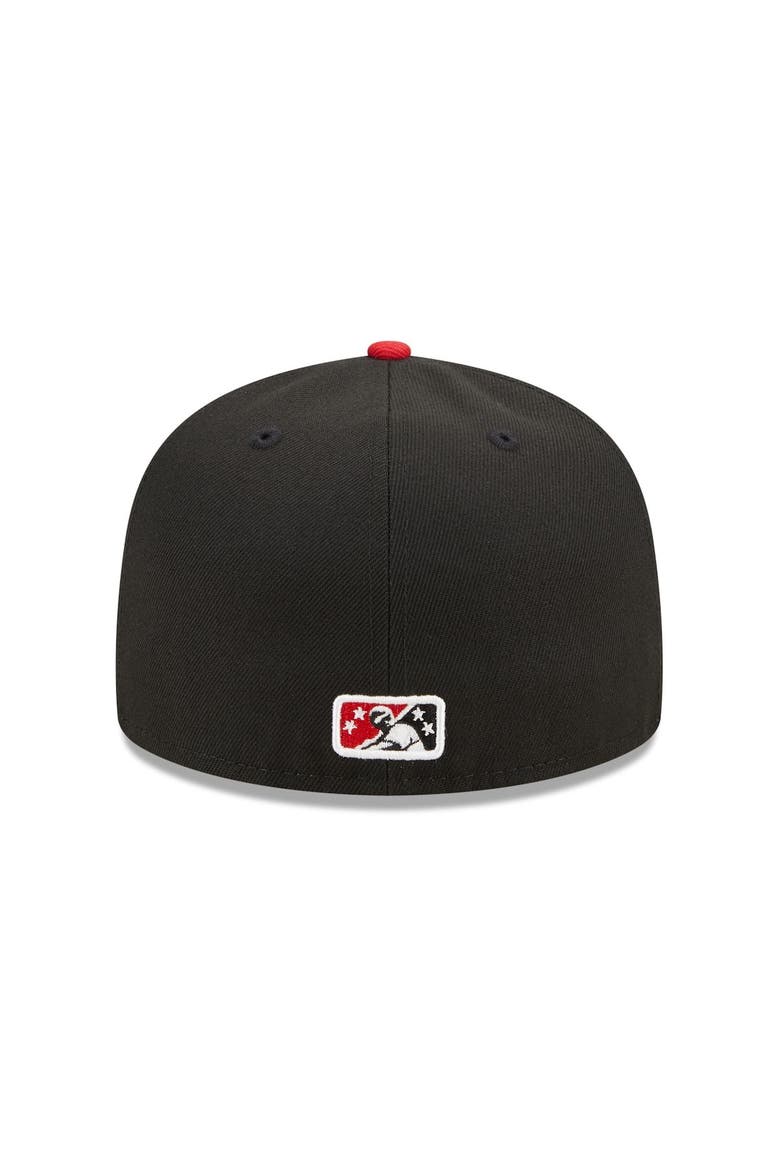 Men's New Era Black/Red Richmond Flying Squirrels Marvel x Minor League 59FIFTY Fitted Hat, Alternate, color, Black