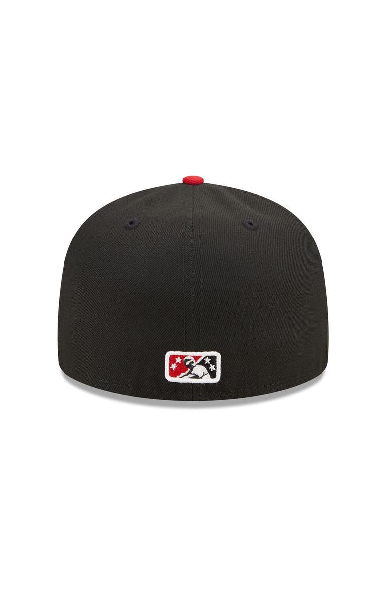 New Era Men's New Era Black/Red Richmond Flying Squirrels Marvel x Minor League 59FIFTY Fitted Hat, Alternate, color,