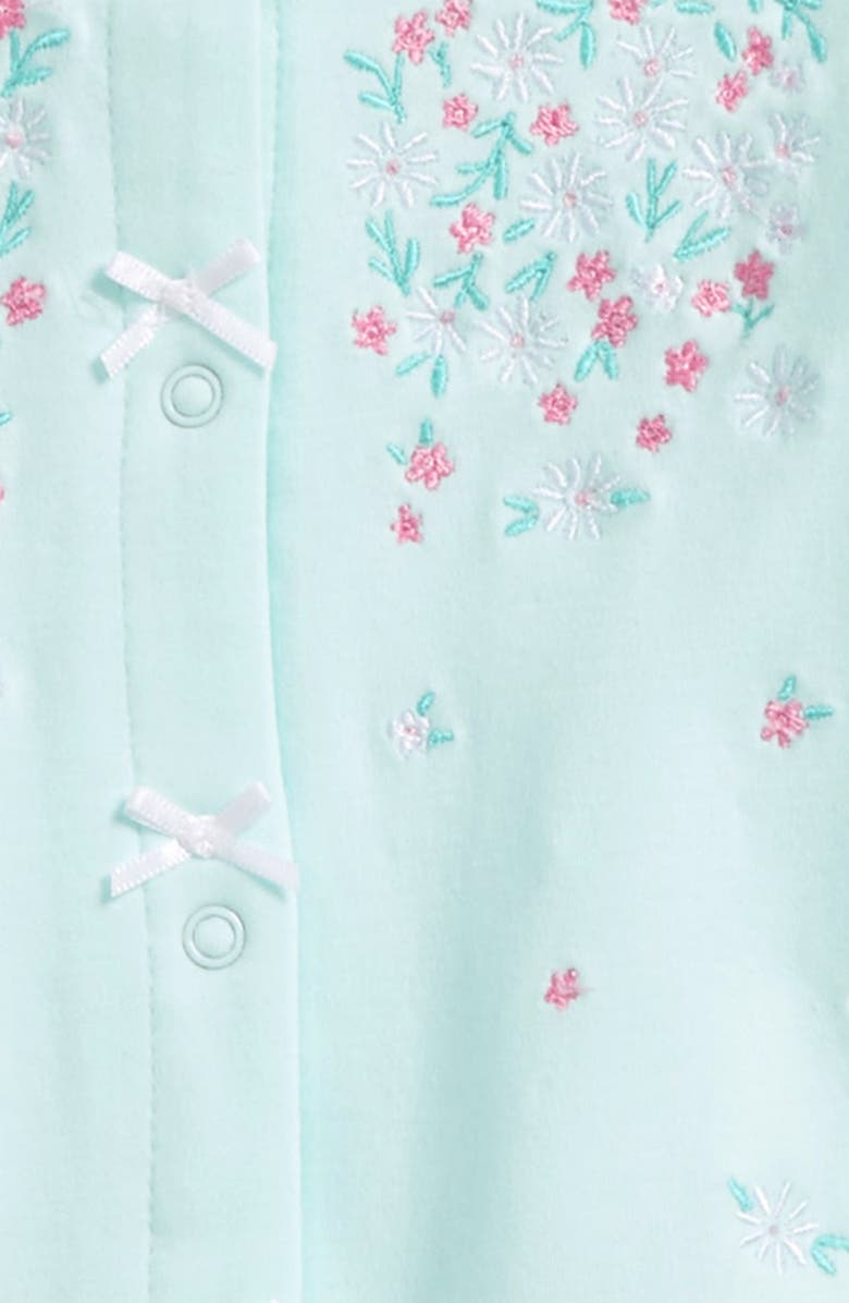 Little Me Sweet Flower Footie & Hat Set, Alternate, color,