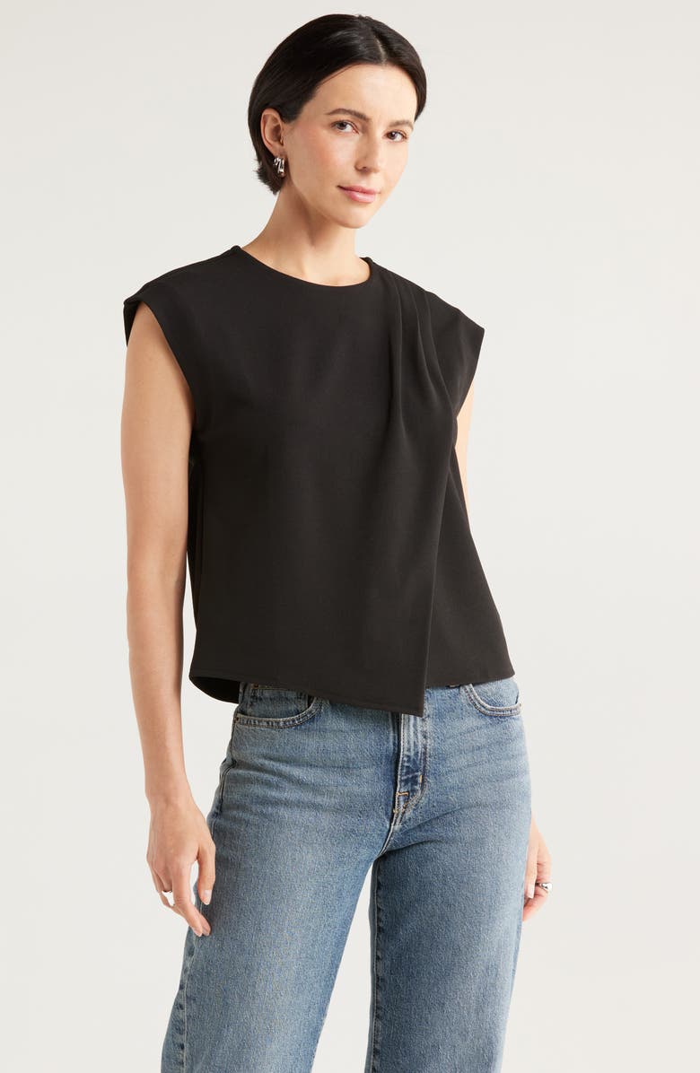 NORDSTROM RACK Pleated Asymmetric Top, Main, color,