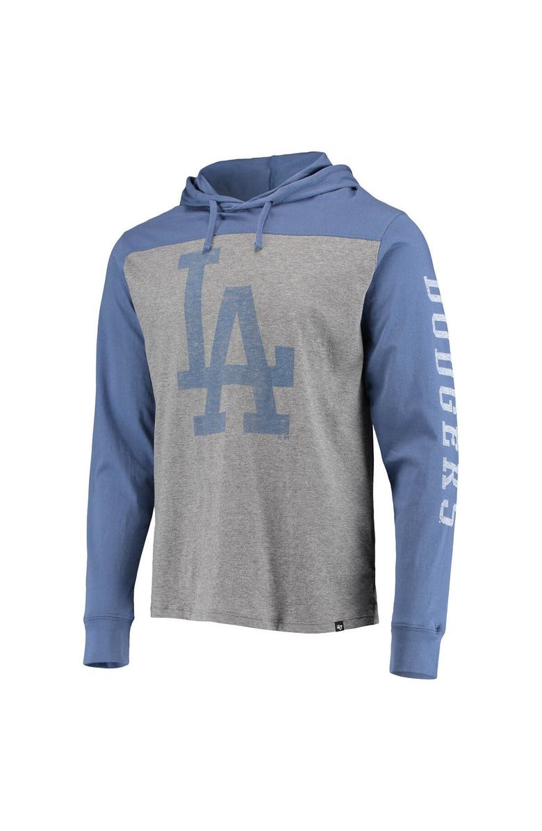 '47 Men's '47 Gray Los Angeles Dodgers Franklin Wooster Pullover Hoodie, Alternate, color, 