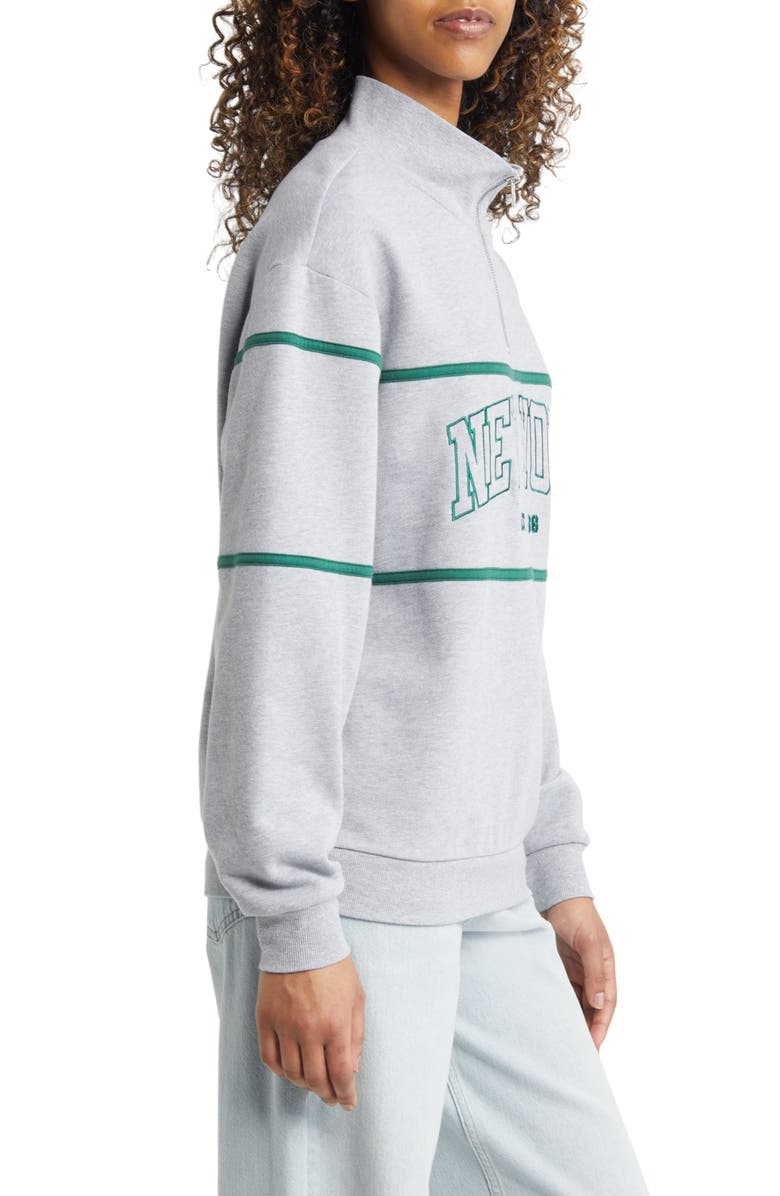 Vinyl Icons Embroidered NY Quarter Zip Pullover, Alternate, color, 