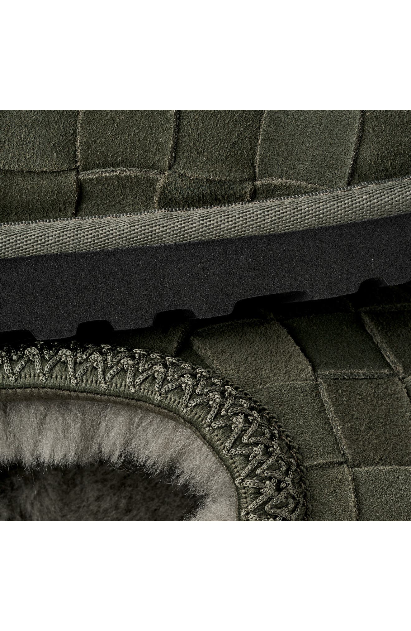 Tasman Woven Leather Slipper, Alternate, color, FOREST NIGHT