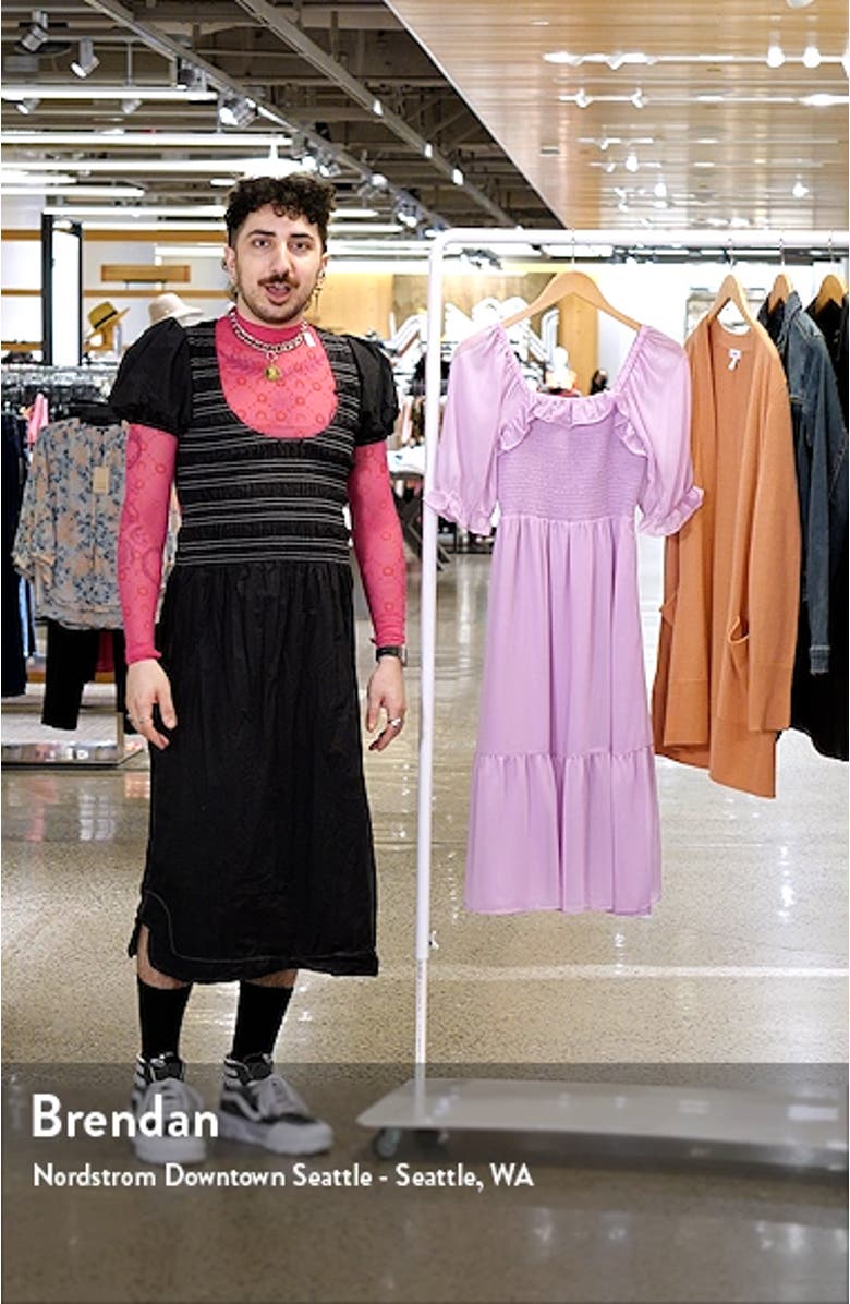 Puff Sleeve Smocked Dress, sales video thumbnail