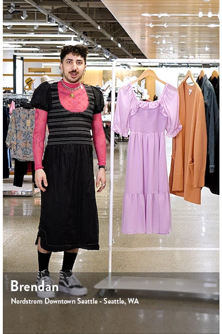 Puff Sleeve Smocked Dress video