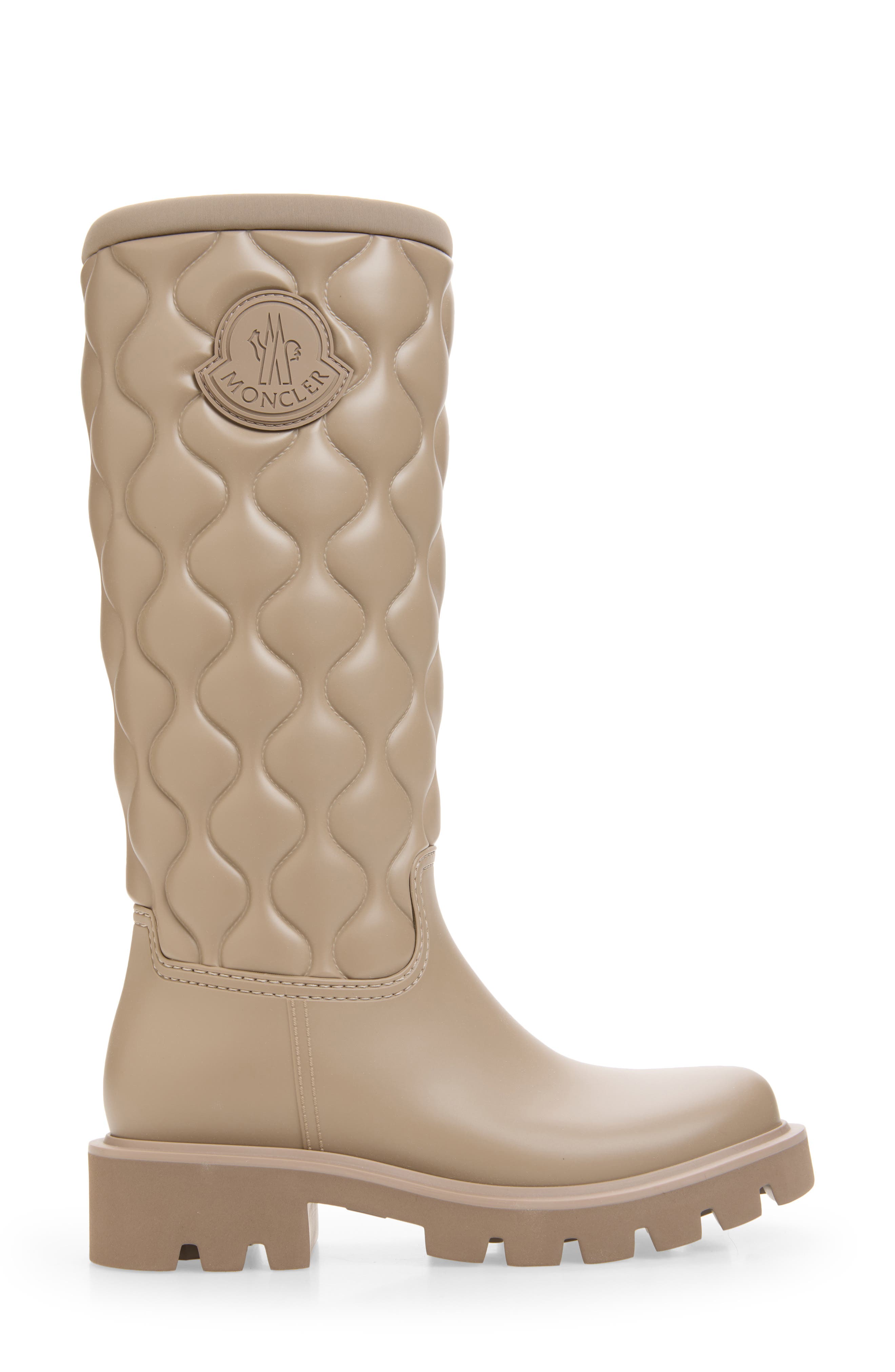 Kickstream Quilted Rain Boot, Alternate, color, INTENSE BEIGE