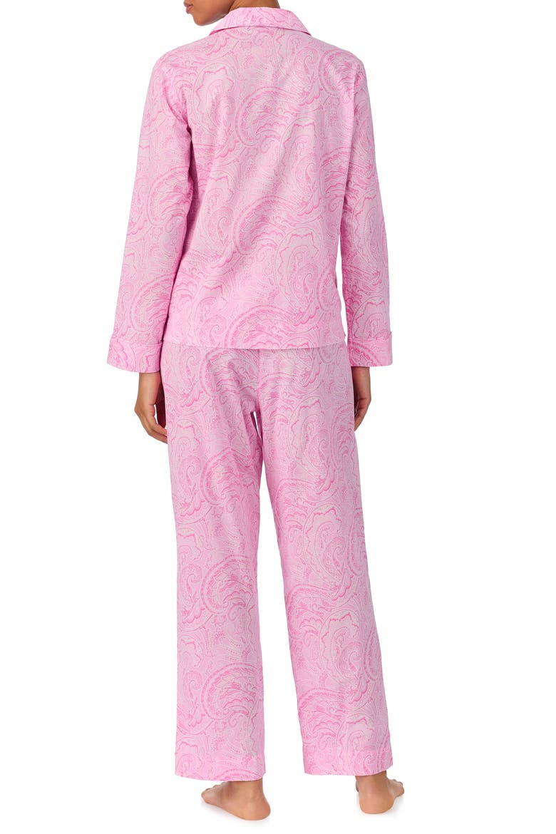 Paisley Cotton Blend Pajamas, Alternate, color, PINK PAISLEY