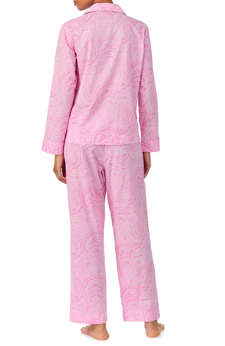 Lauren Ralph Lauren Paisley Cotton Blend Pajamas, Alternate, color, Pink Paisley
