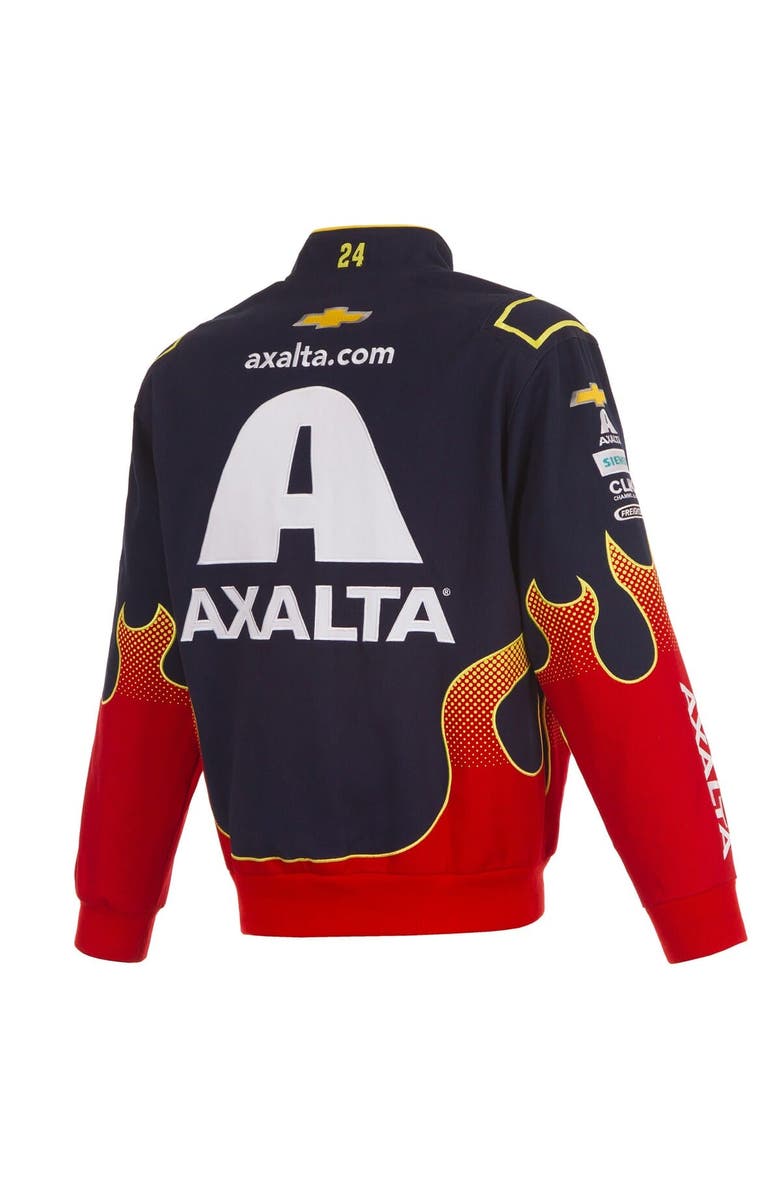 JH DESIGN Men's JH Design Navy/Red William Byron Axalta Full-Snap Twill Uniform Jacket, Alternate, color, Navy