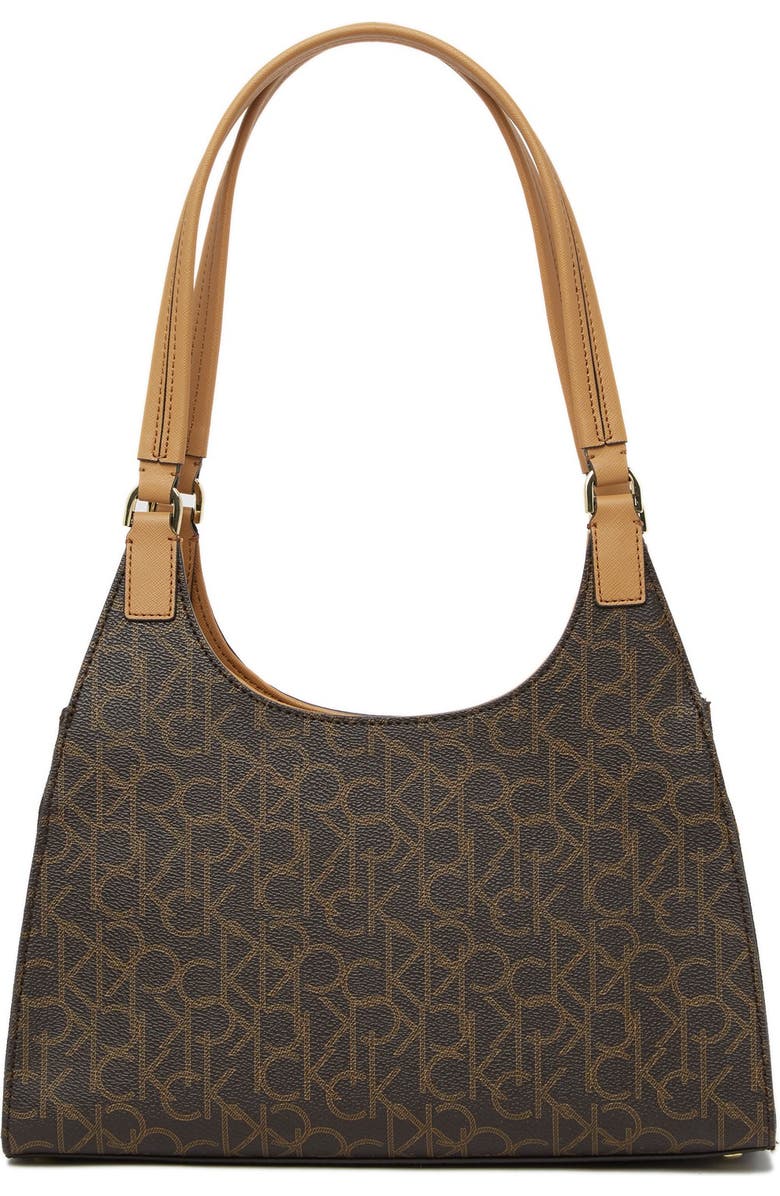 Calvin Klein Ava Signature Leather Organizational Shoulder Bag, Alternate, color,