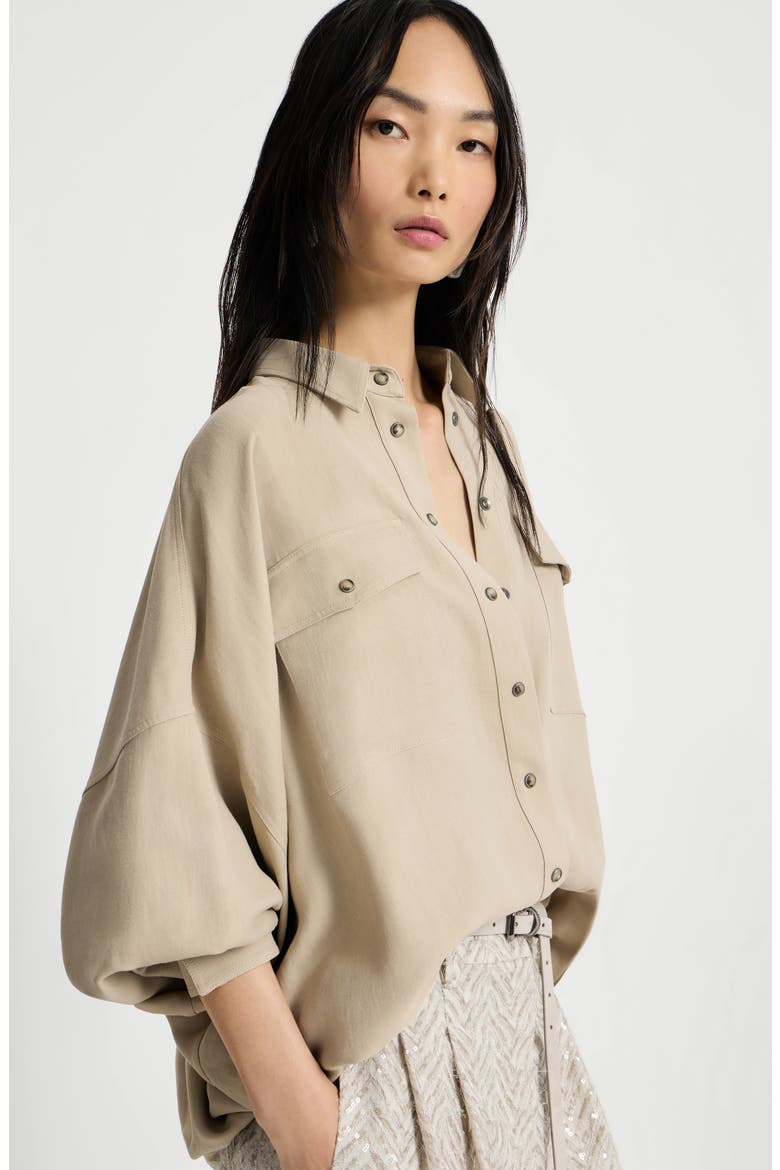 Fluid twill shirt, Alternate, color, Sand
