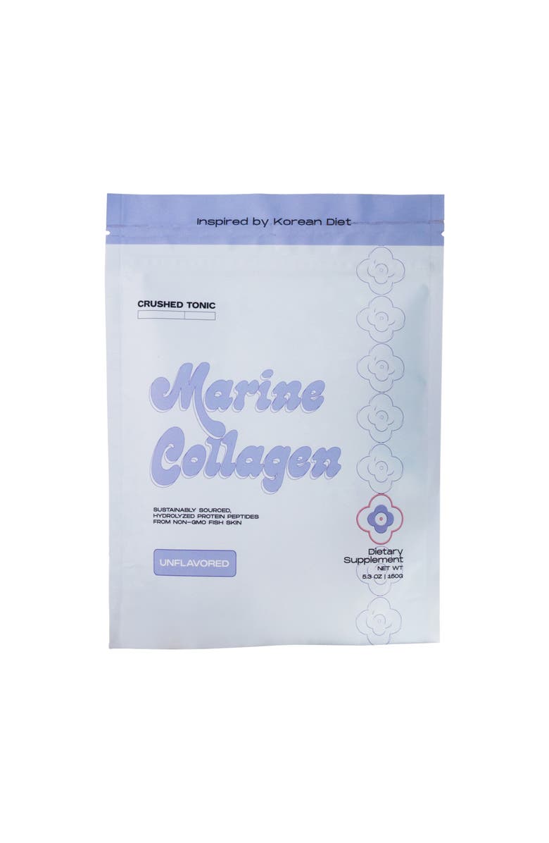 CRUSHED TONIC Pure Unflavored Marine Collagen Supplement, Main, color, 1 Pouch (15 Servings)