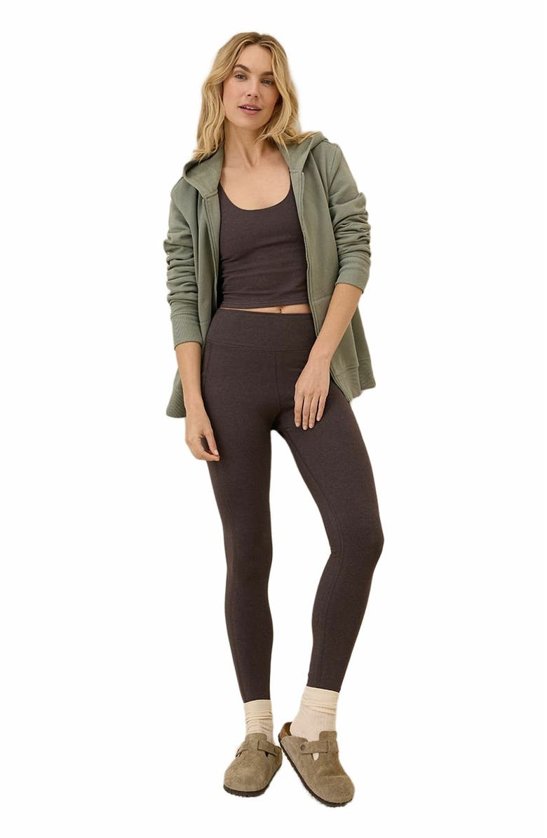 Pact On the Go-To Pocket Legging, Main, color, Chocolate Heather
