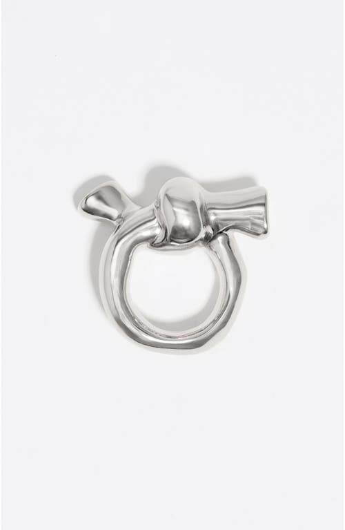 Bimba Y Lola Knot Scarf Ring In Metallic