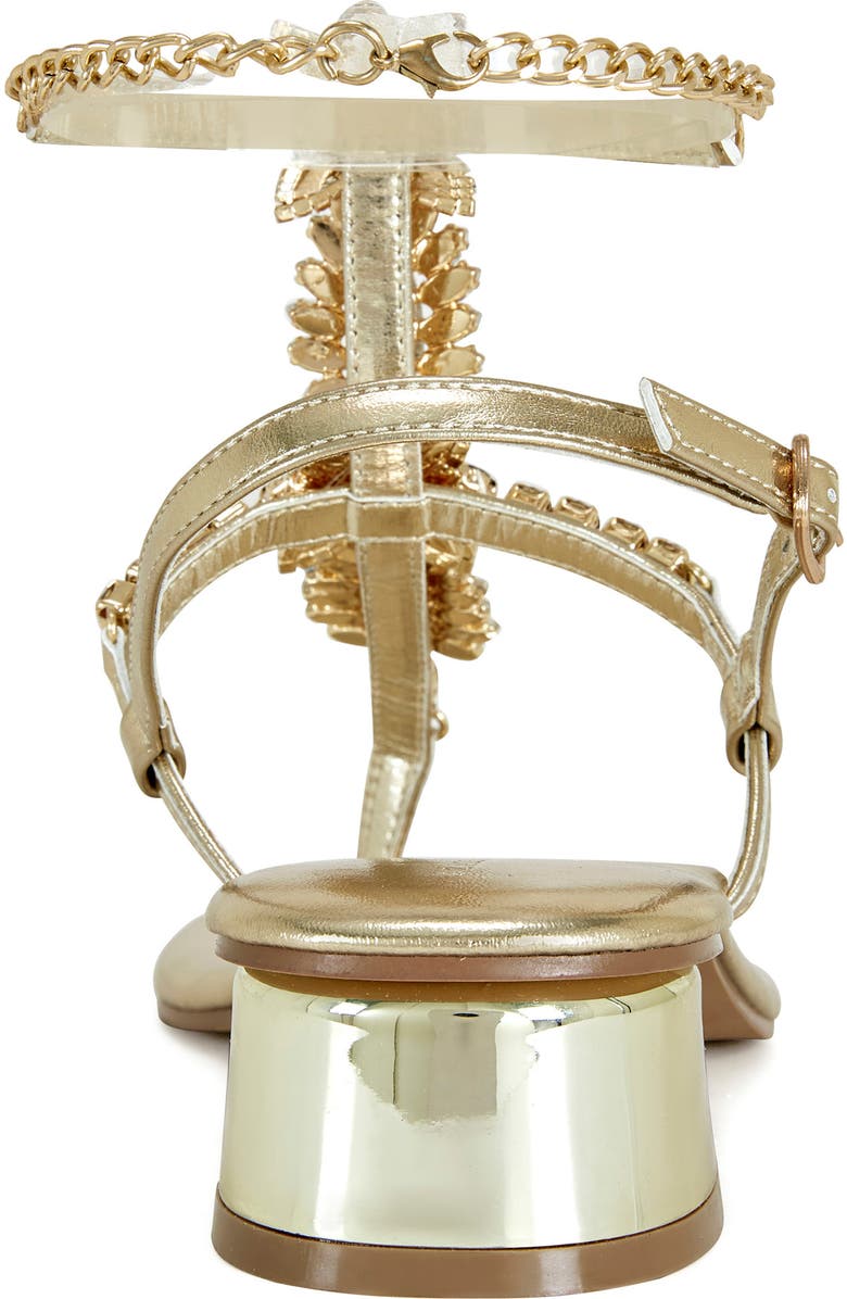 AZALEA WANG Kunzite Ankle Strap Sandal, Alternate, color, Gold