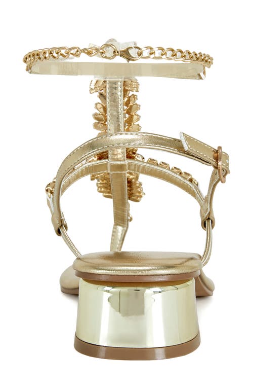 Azalea Wang Kunzite Ankle Strap Sandal In Gold