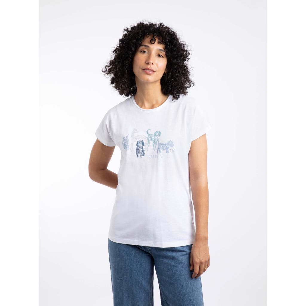 Weird Fish Walkies Slub T-shirt In White