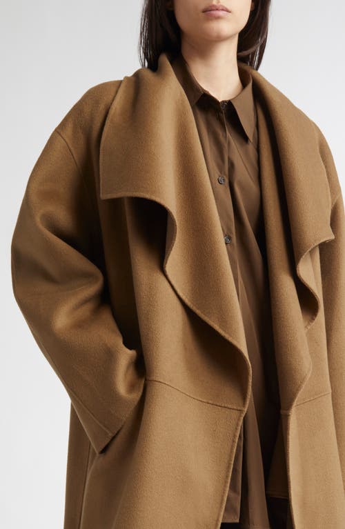 Totême Toteme Signature Double Face Wool & Cashmere Coat In Brown