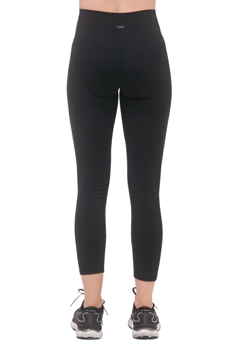 Hybrid Legging High Waist Crop Leggings 23", Alternate, color, Metropolis Black