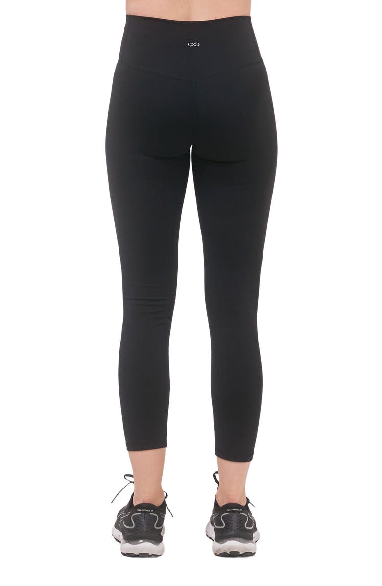 Rebody Active Hybrid Legging High Waist Crop Leggings 23", Alternate, color, Metropolis Black