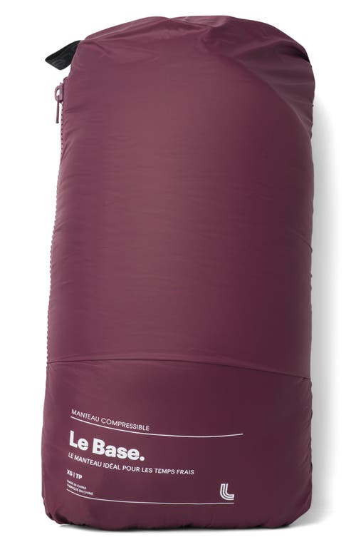 Lole The Base Packable Insulated Hooded Jacket In Burgundy