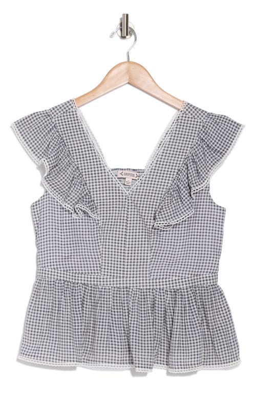Nanette Lepore V-neck Flutter Sleeve Peplum Top