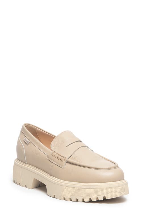 NeroGiardini Lug Sole Platform Loafer in Beige /Khaki 