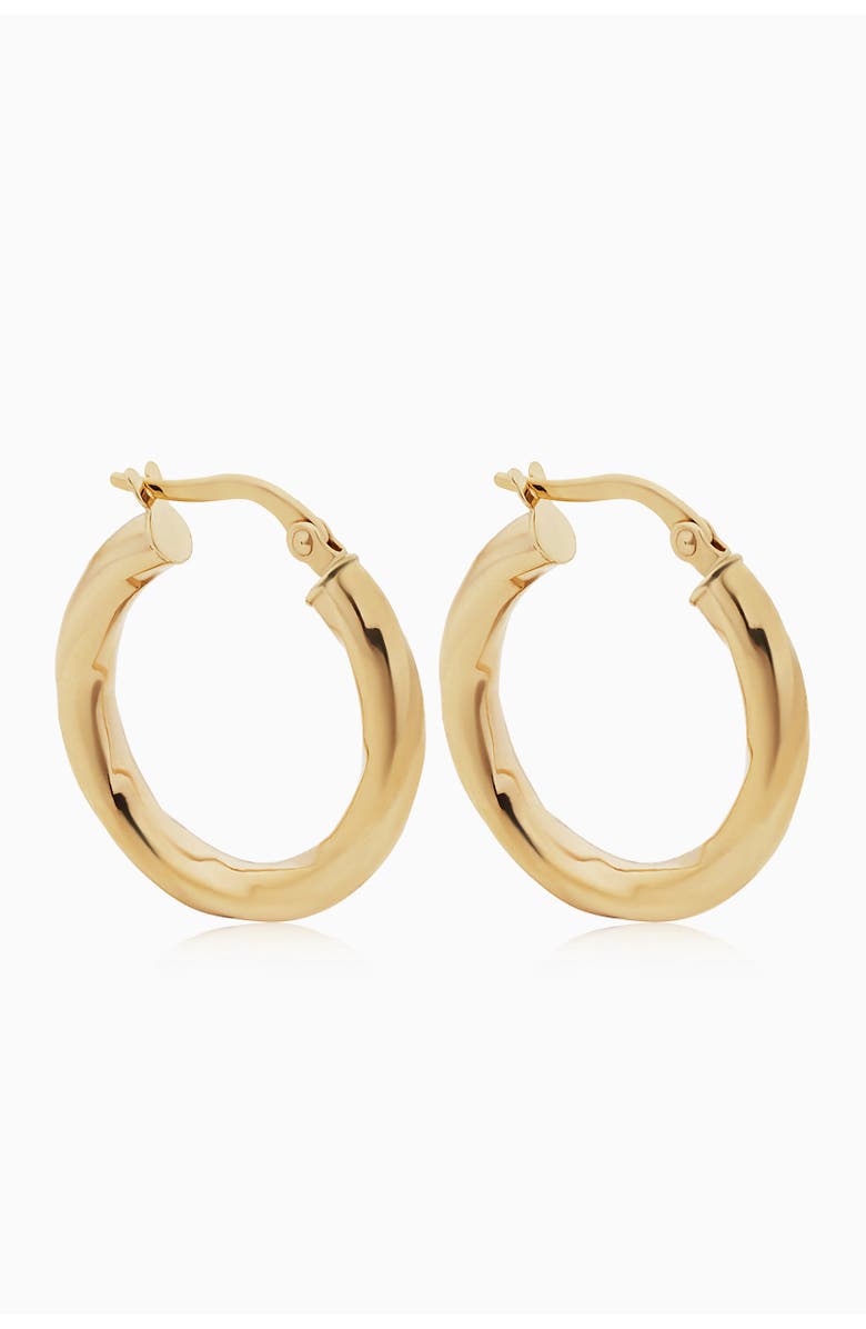 Oradina 10K Gold Goddess Midi Hoops Earrings, Alternate, color, Yellow Gold