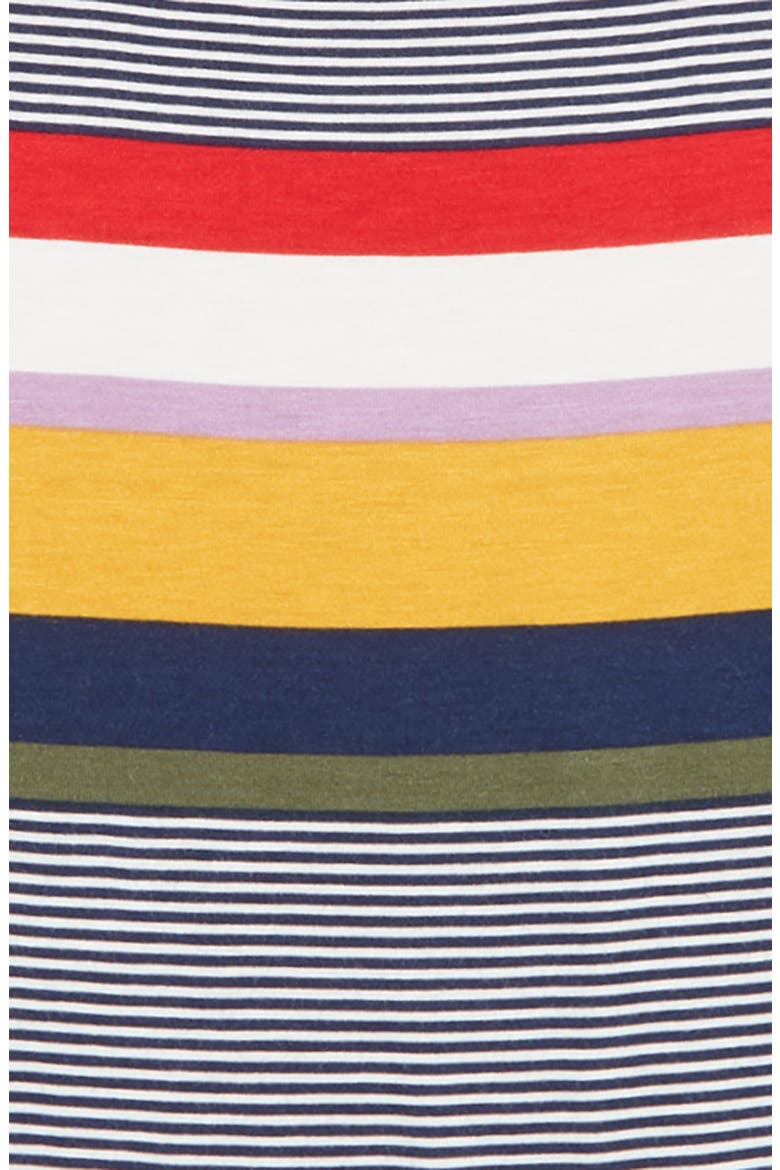 Stripe Ruffle Shoulder Tee, Alternate, color, NAVY STRIPE