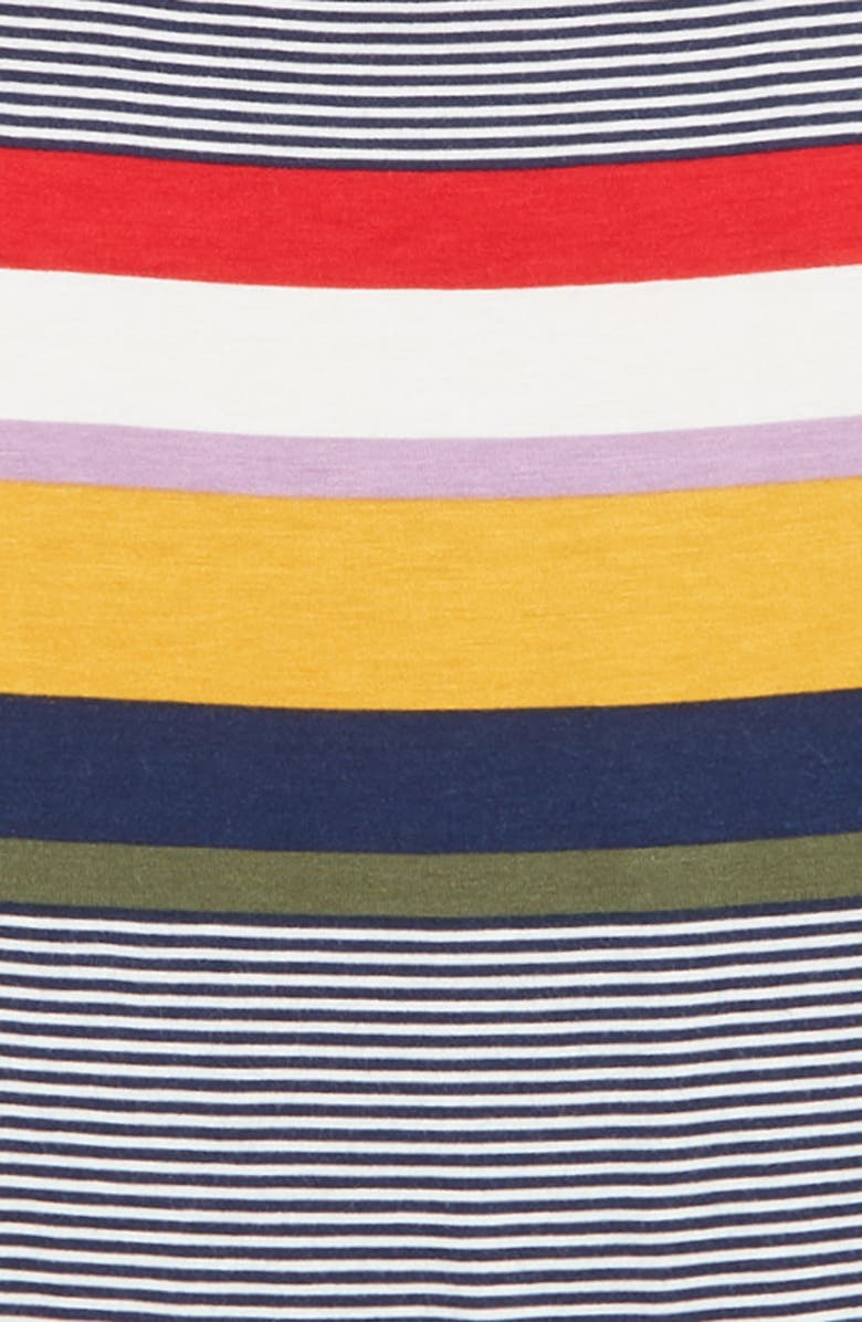 Love, Fire Stripe Ruffle Shoulder Tee, Alternate, color, 