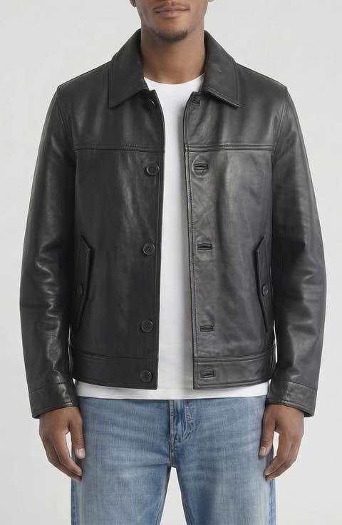 Genuine Leather Trucker Jacket