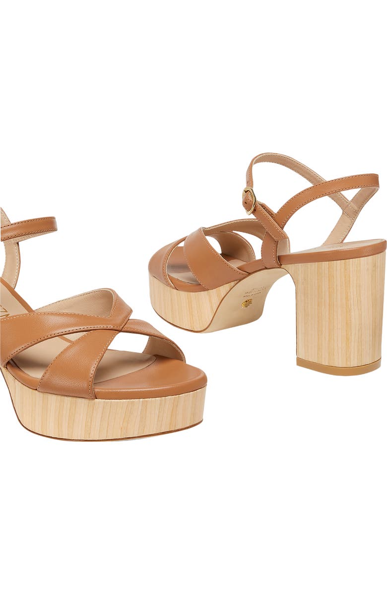 Stuart Weitzman Carmen Midi Platform Sandal, Alternate, color, Tan/ Sand