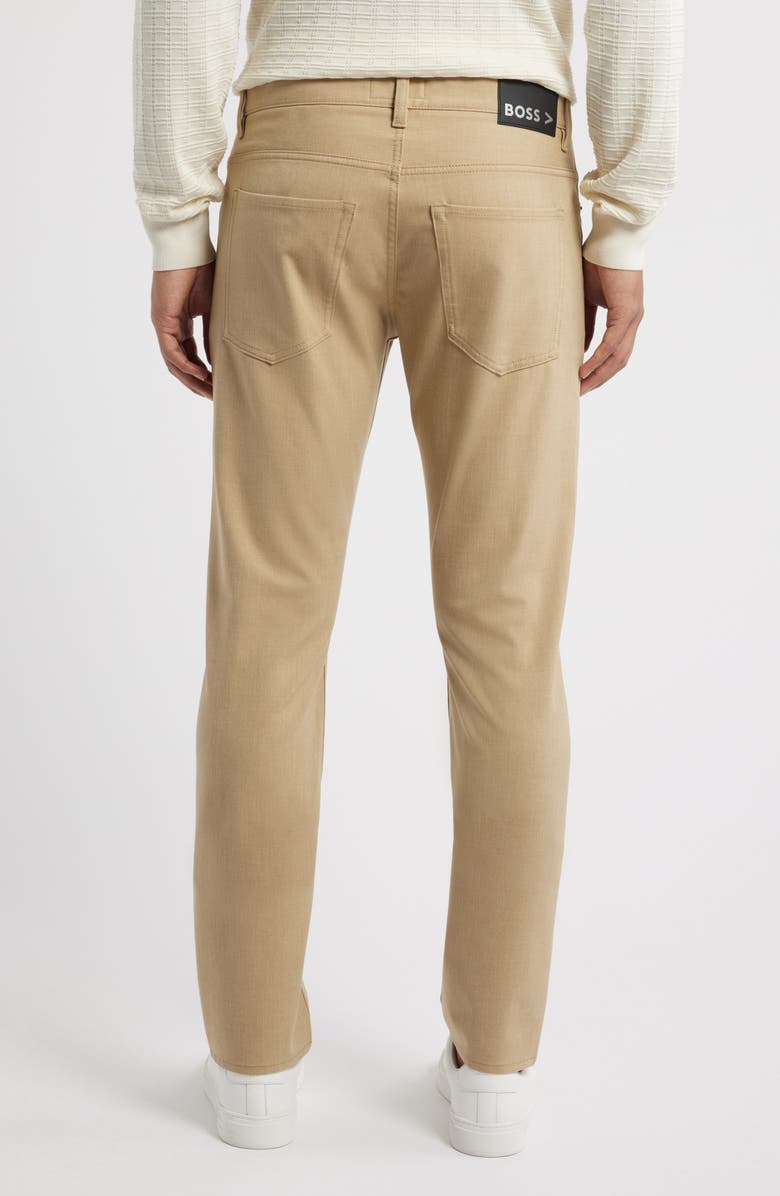 BOSS Delaware Slim Fit Five Pocket Pants, Alternate, color, Light Beige