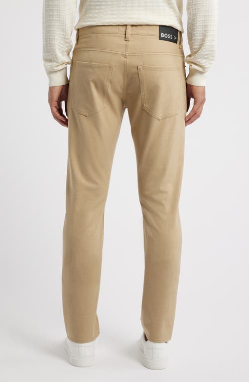Hugo Boss Boss Delaware Slim Fit Five Pocket Pants In Brown