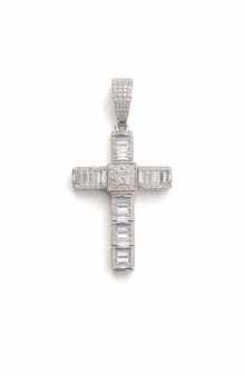 BEST SILVER Moissanite Cross Pendant