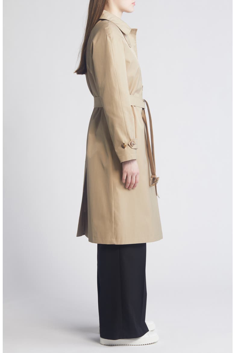 Water Resistant Belted Single Breasted Trench Coat, Alternate, color, BIRCH TAN