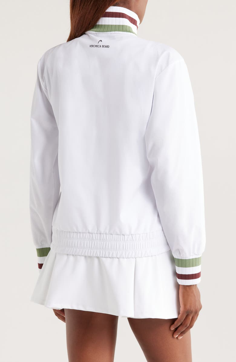 HEAD x Veronica Beard Front Zip Track Jacket, Alternate, color, White