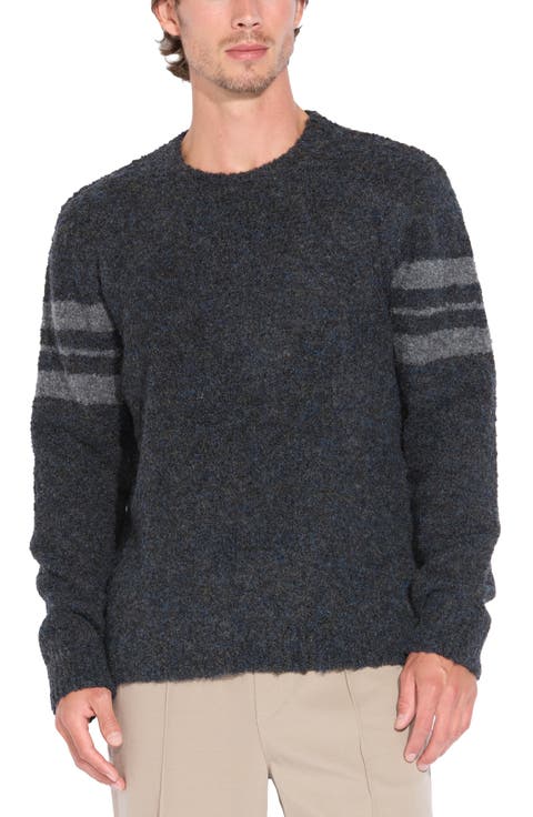 Logan Stripe Sleeve Crewneck Sweater