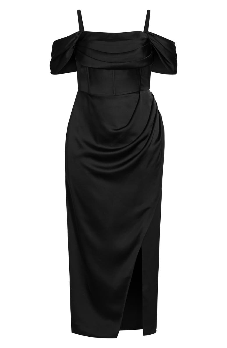 City Chic Forbidden Love Off the Shoulder Dress, Alternate, color,