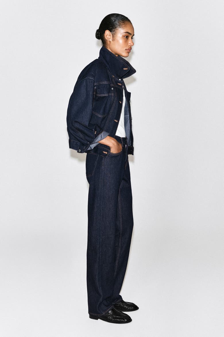 Chord Straight-Leg Jeans, Alternate, color, INDIGO